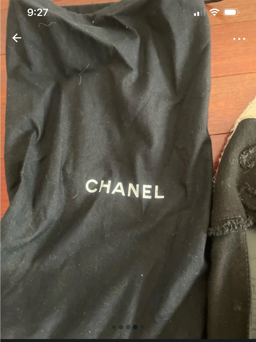CHANEL Black and Cream Canvas Espadrilles with Braided CC